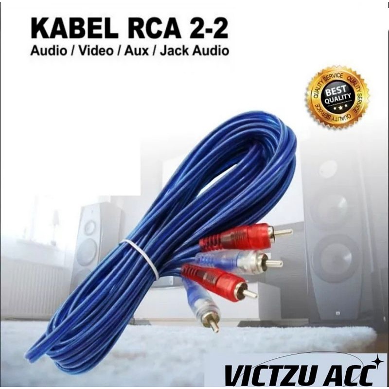Kabel 2 RCA to 2 RCA  Kabel Penghubung dari TV ke Speaker Audio Kabel