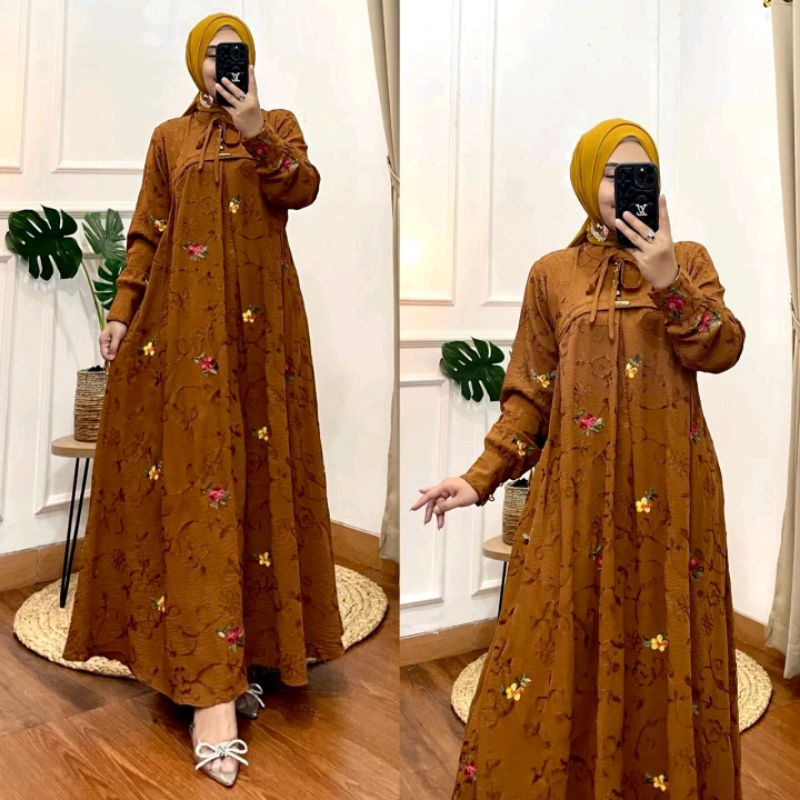 Kamila dress gamis bordir