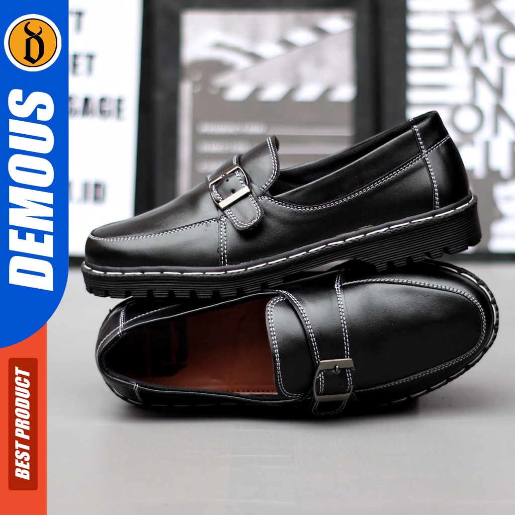 DEMOUS Yngwie - Sepatu Loafers Docmart Formal Kerja Casual Pria