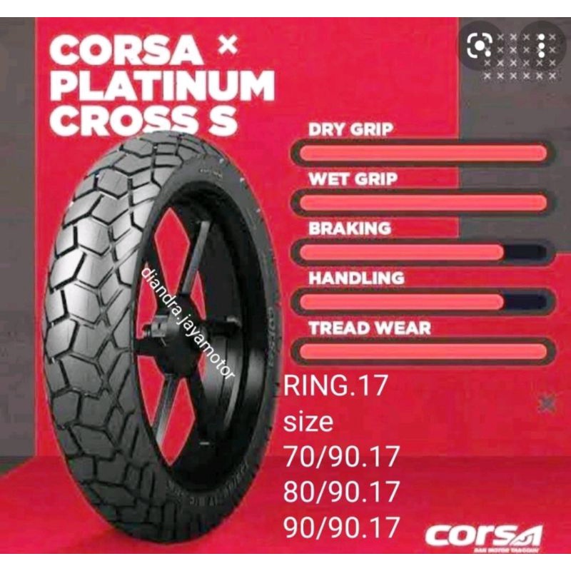 ban Corsa platinum cros s series ring 17 ( 70/90 - 80/90 - 90/90 ) free pentil