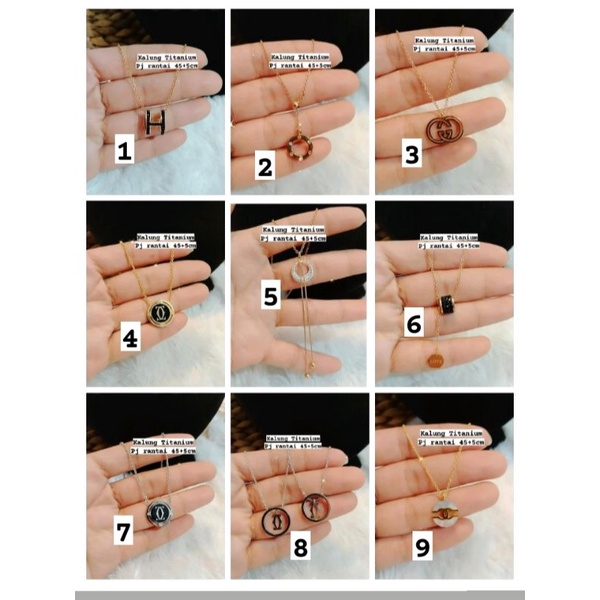 Kalung Titanium Sale 11. xuping titanium tembaga rodhium lapismas medan