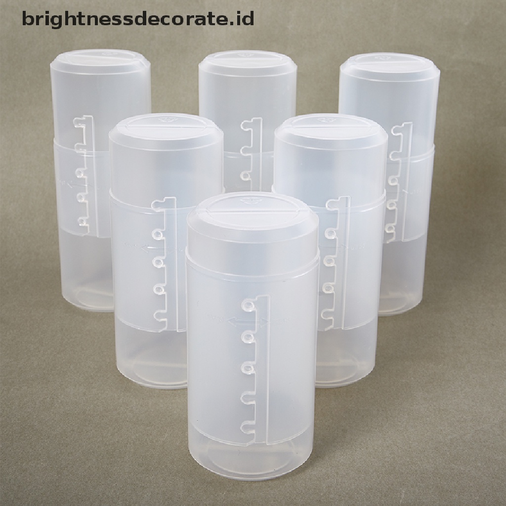 [Birth] Adjustable Height PVC Tempat Kuas Makeup Display Storage Cup Organizer Dengan Tutup [ID]
