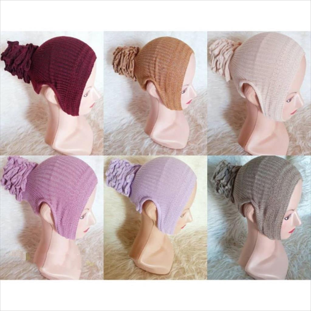 LS 692 - Ciput Anbud Cepol Konde Anti Budeg Rajut Dalaman Daleman Inner Hijab Kerudung