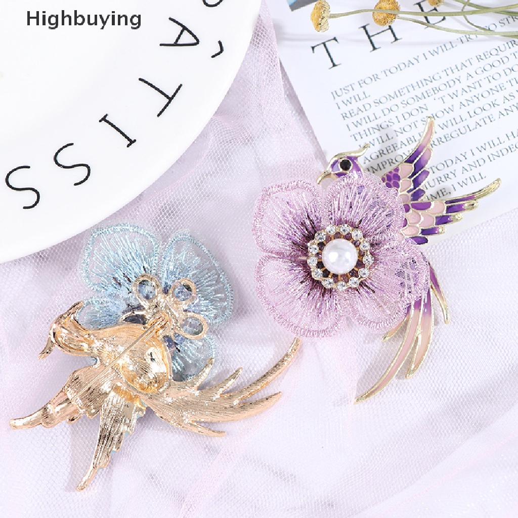 Hbid 1Pc Bros Berlian Imitasi Untuk Wanita Enamel Burung Pin Merak Fashion Bros Hadiah Glory