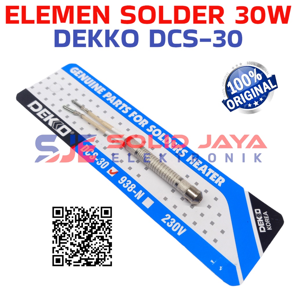 ELEMEN SOLDER DEKKO 30W DCS30 DCS 30 ELEMENT SPUL SPULL DEKO 30 W DCS-30 30 WATT 30 W 30WATT GENUINE PARTS SOLDERING IRON ASLI ORIGINAL ORI