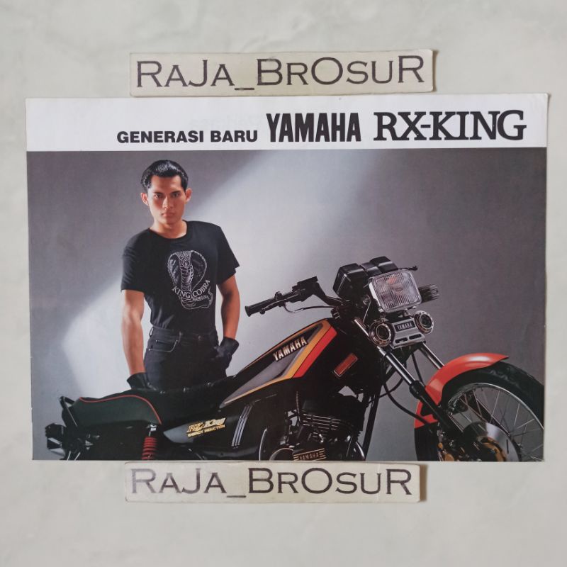 Poster brosur katalog leaflet jadul lawas Yamaha RX King Cobra Bibir Merah 3KA 1990-1991