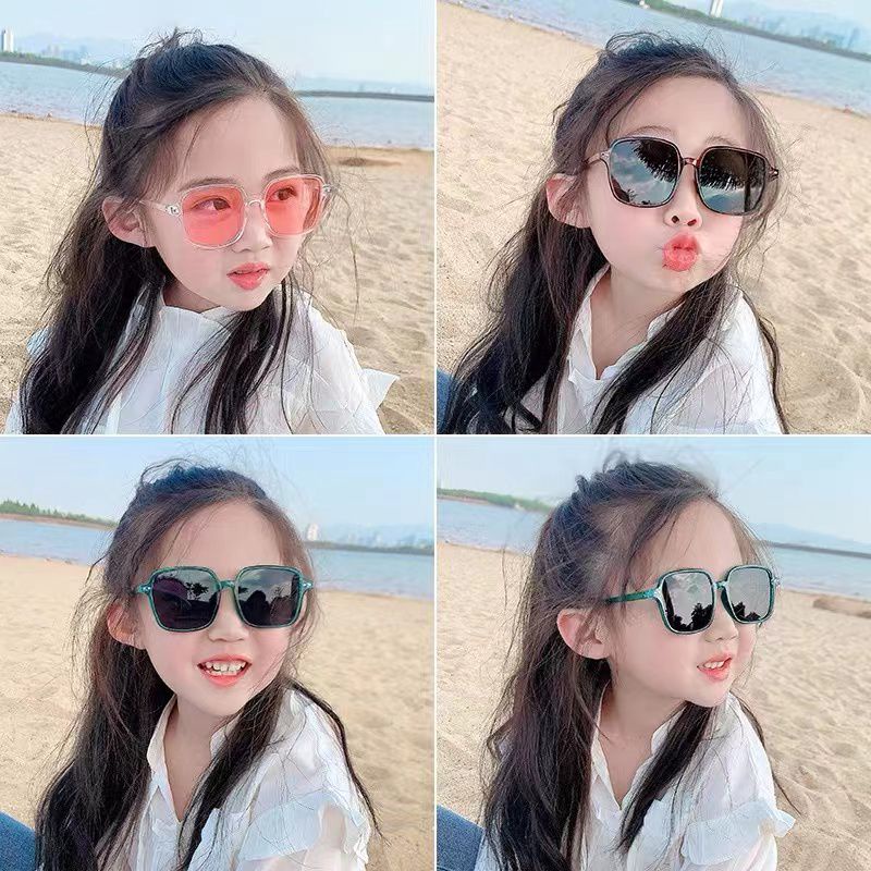 Kacamata anak cewek cowok segiempat hitam