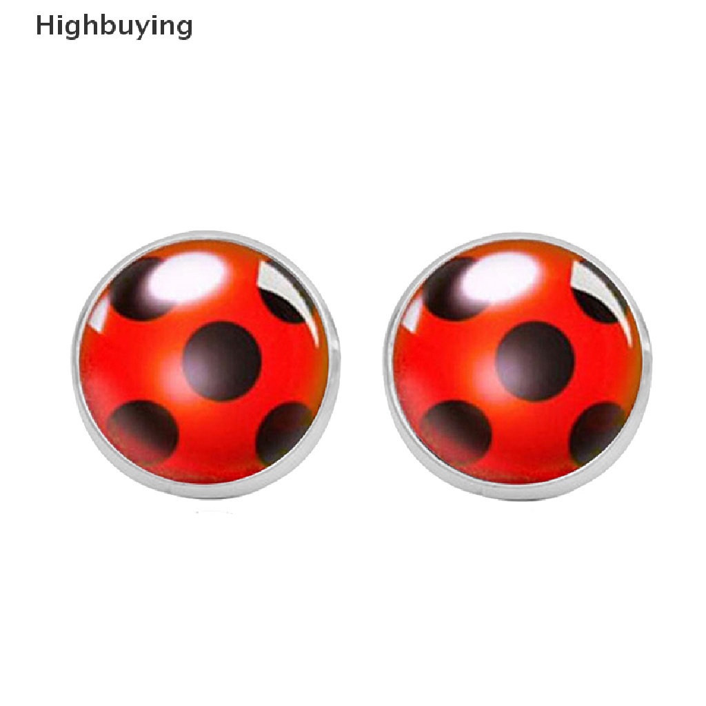 Hbid Lucu Ladybug Ear Stud Earrings Hewan Lingkaran Anting Wanita Pesta Hadiah Perhiasan Glory