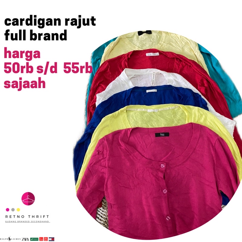 cardigan rajut full branded custom