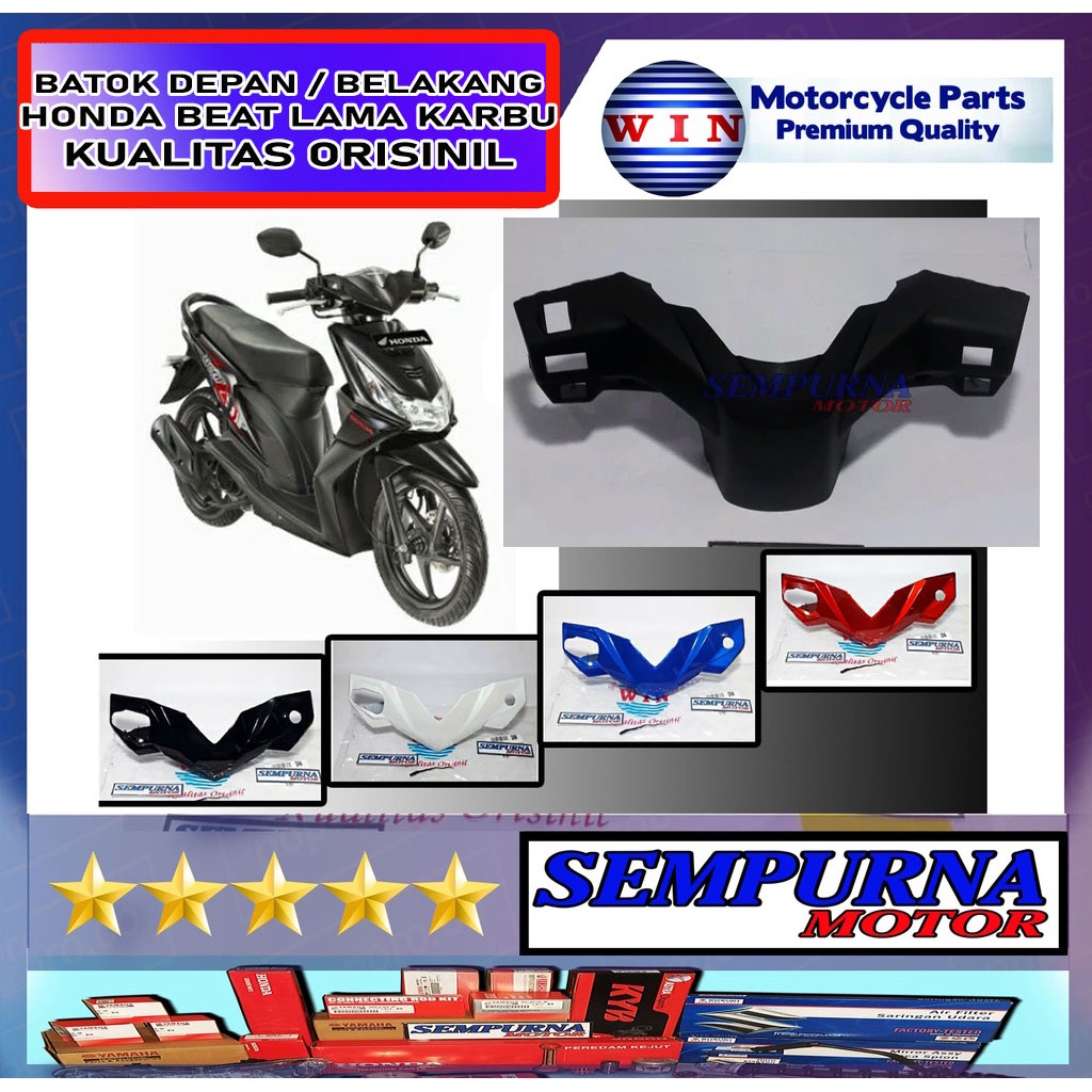 Merek Win Kualitas Original Batok Depan Beat Old Lama Karbu Warna Hitam Putih Biru Merah Maroon