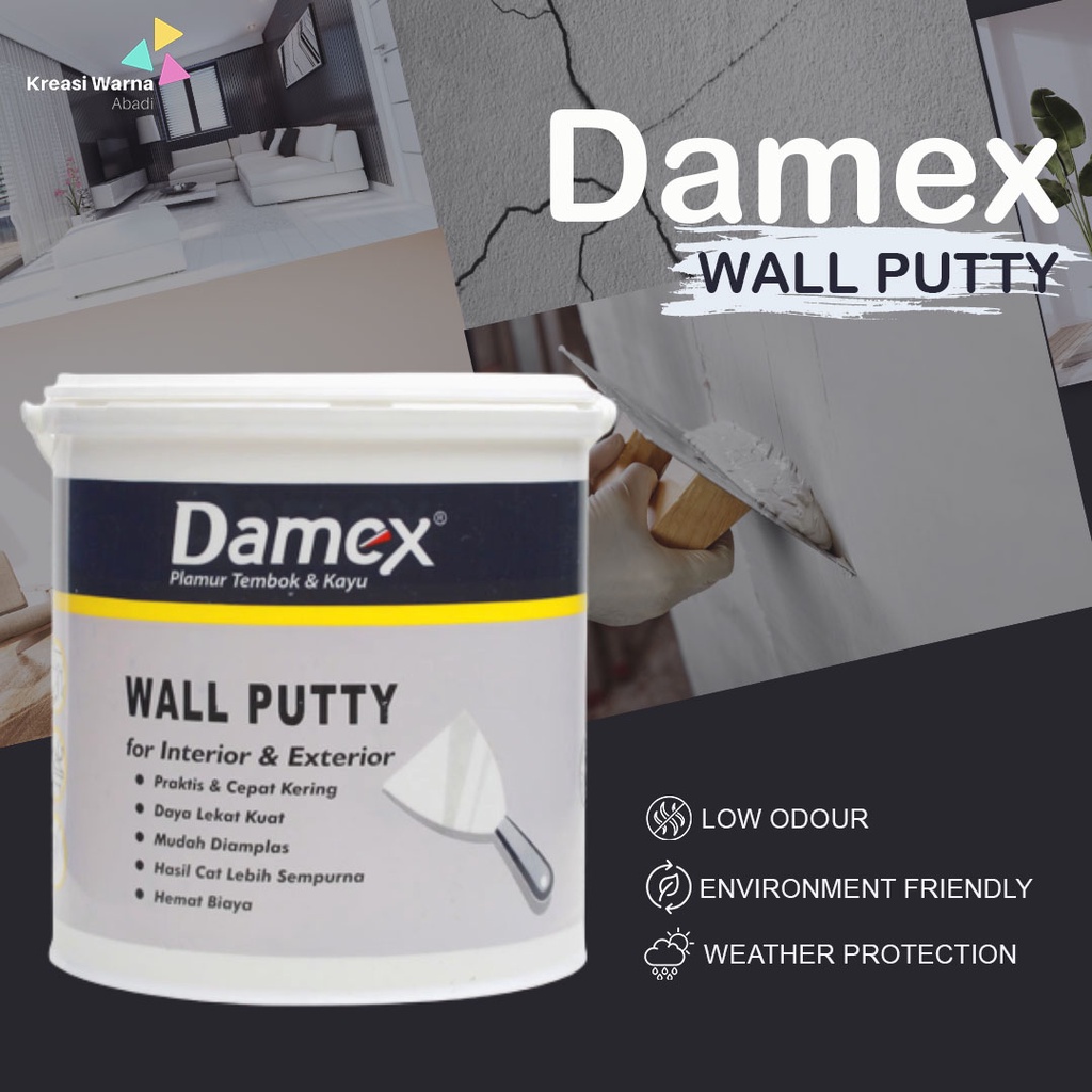 Damex Wall Putty Cat Plamir Tembok 25kg