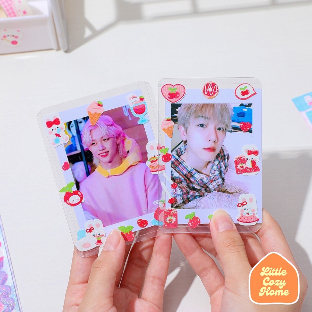 Korean Sticker Sheet / Cute Cartoon Animals Roll Deco Stickers / Stiker Gulung Kertas Motif ala Korea Lucu Unik Murah Dekorasi Alat Tulis Kado Anak Perempuan