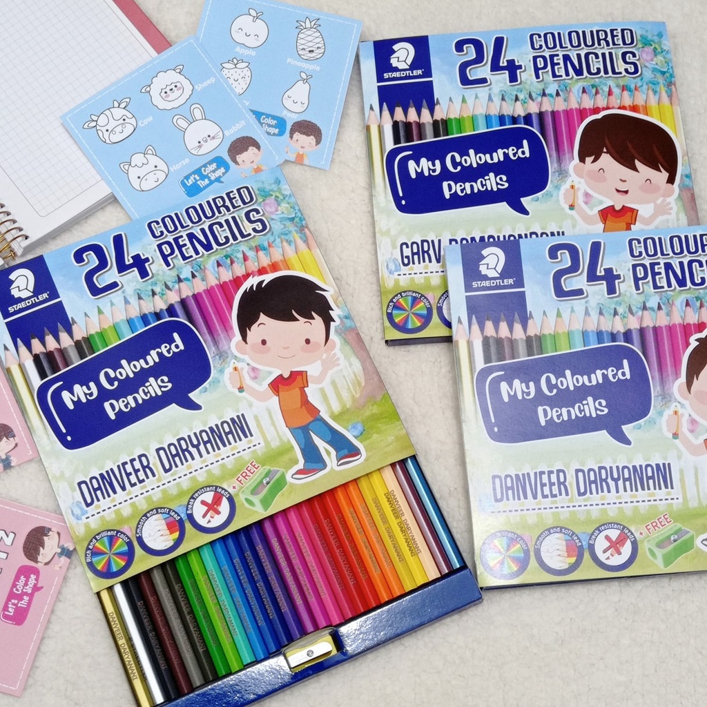 

24 color pencil | pensil warna staedtler custom grafir nama