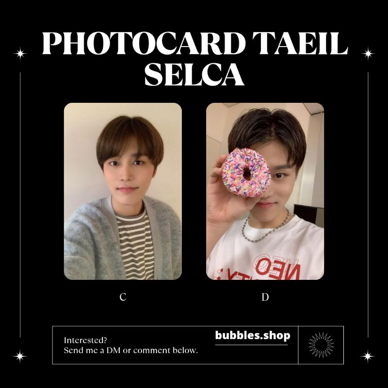 PHOTOCARD UNOFFICIAL TAEIL NCT SELCA