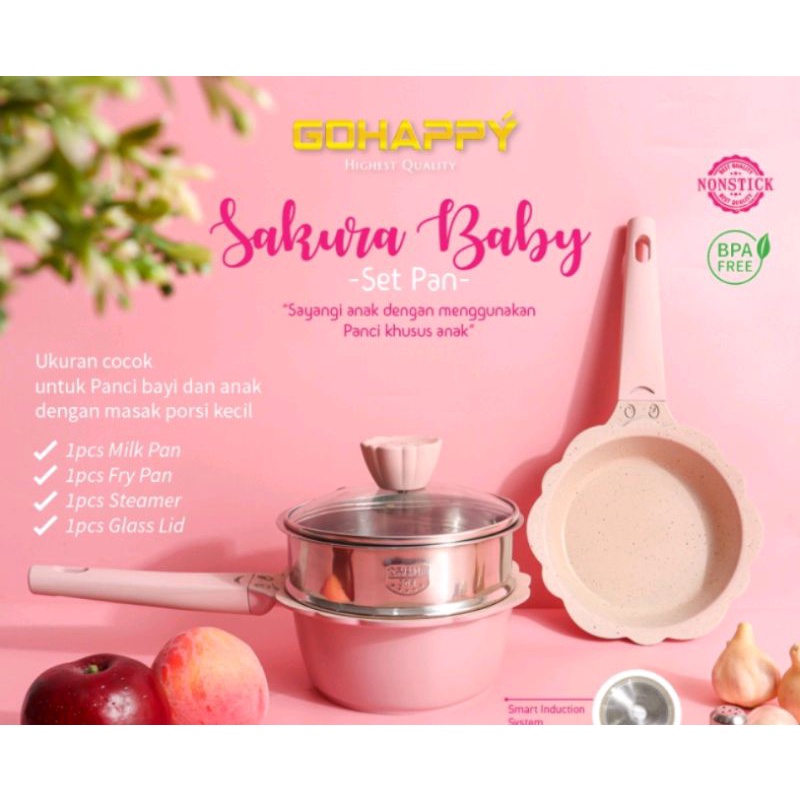 gohappy set pan sakura baby