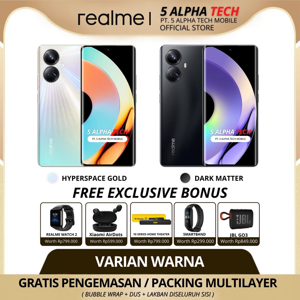 REALME 10 PRO+ 5G 24/256GB ( 12GB + 12GB EXTENSION RAM ) GARANSI RESMI REALME