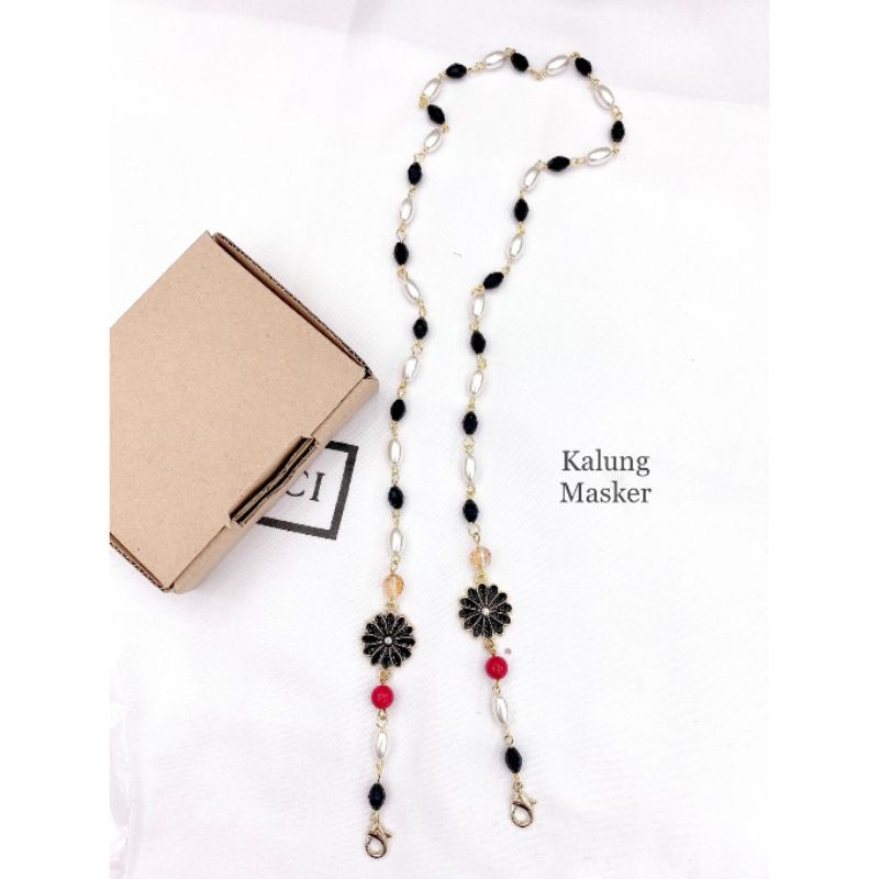 Kalung masker Fashion import Strap masker Premium Mutiara Pearl R009