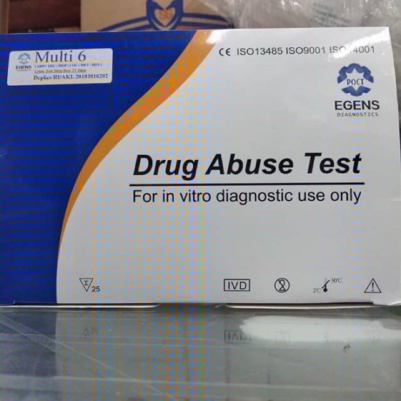 egens Drugs abuse test narkoba 6 parameter isi 25 strip