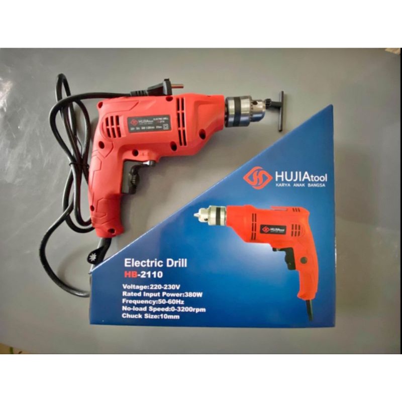 BOR LISTRIK 10MM BOLAK BALIK 2110 MERK HUJIA