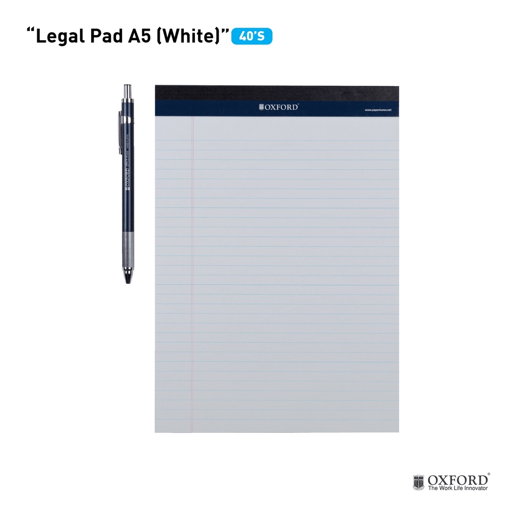 

Legal Pad A5 (White) 40S