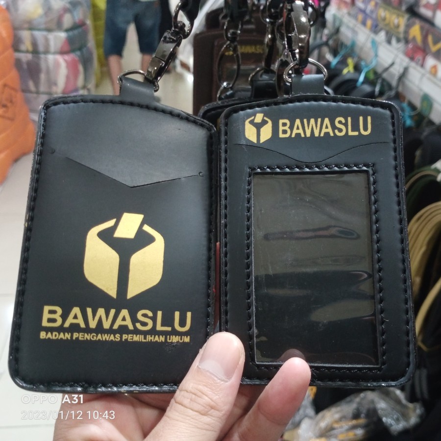 

holder kalung id card bawaslu / hitam