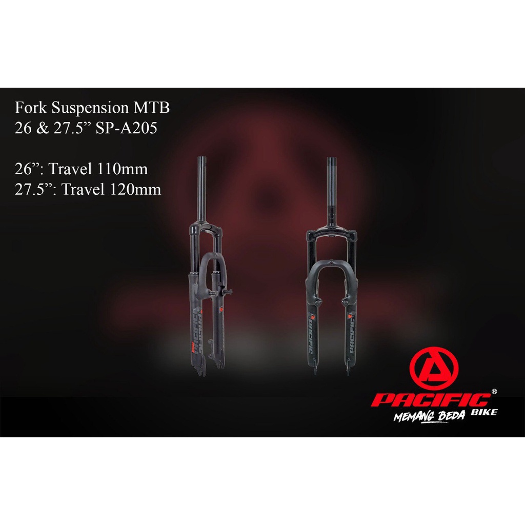 Fork/Garpu Suspension MTB Pacific SP-A205, Uk 26 &quot; dan 27,5&quot;