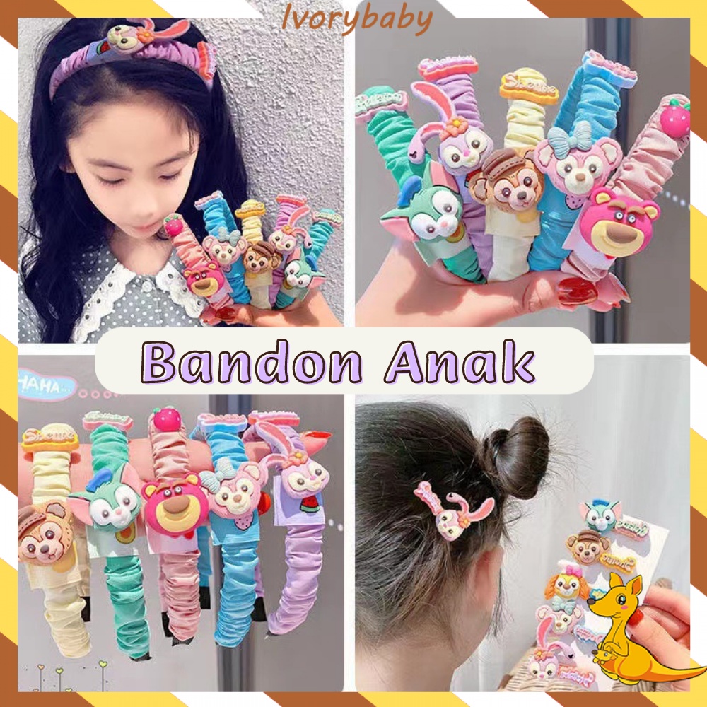 Ivorybaby Bando anak korea karakter Headband anak Bando anak import Aksesoris rambut Fashion anak perempuan