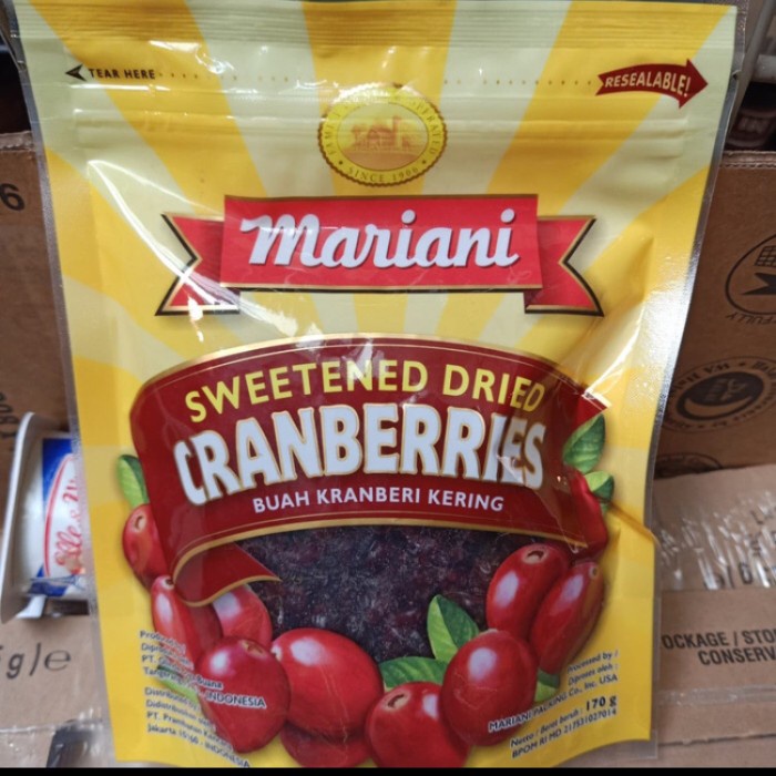 

Mariani cranberries 170gr buah cranberri kering