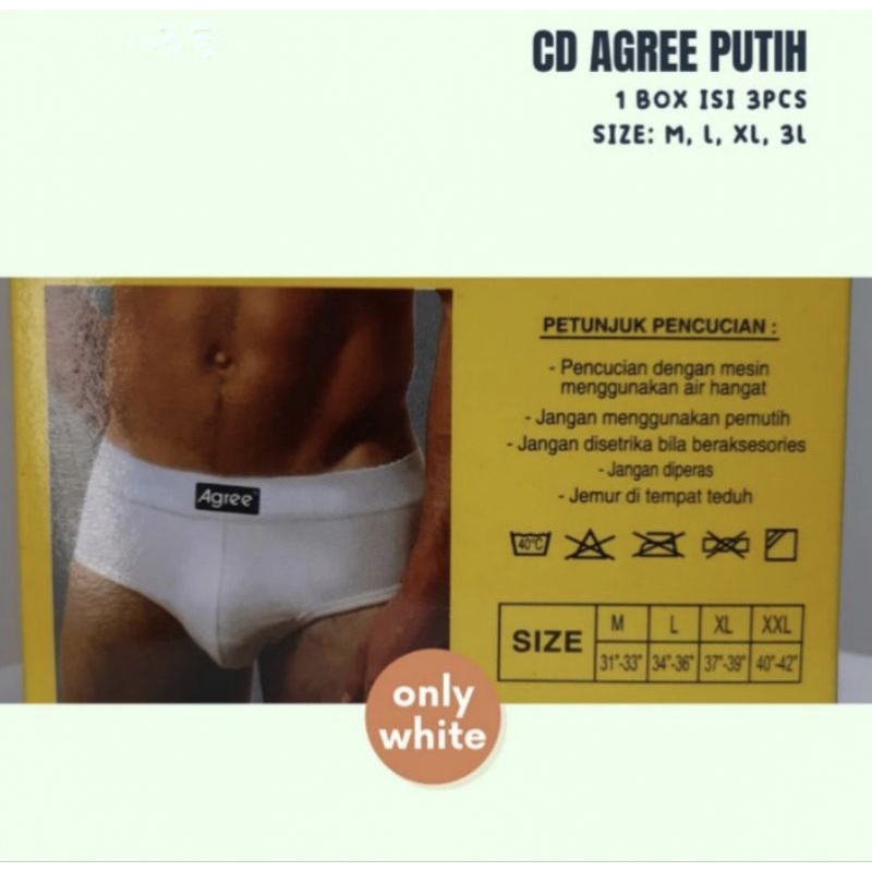 Celana dalam pria agree khusus putih