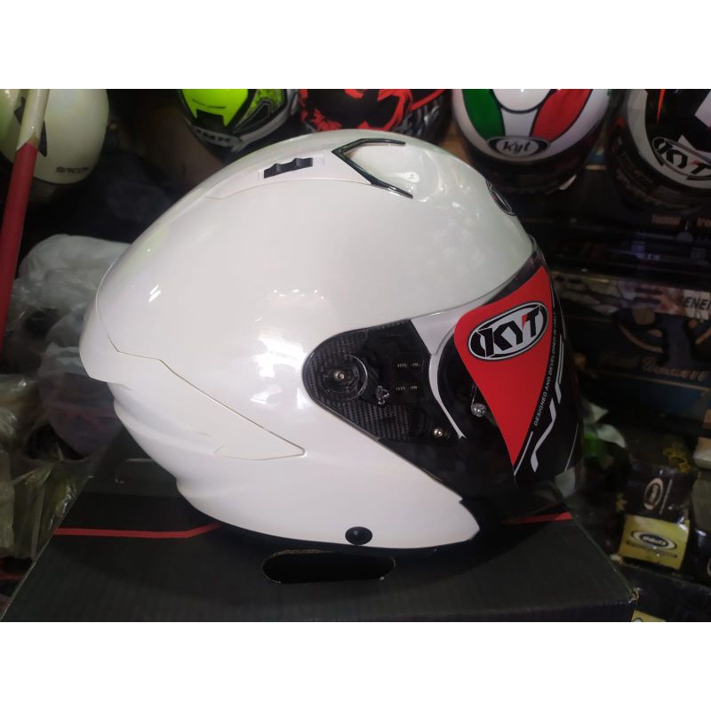 KYT NFJ SOLID WHITE GLOSSY