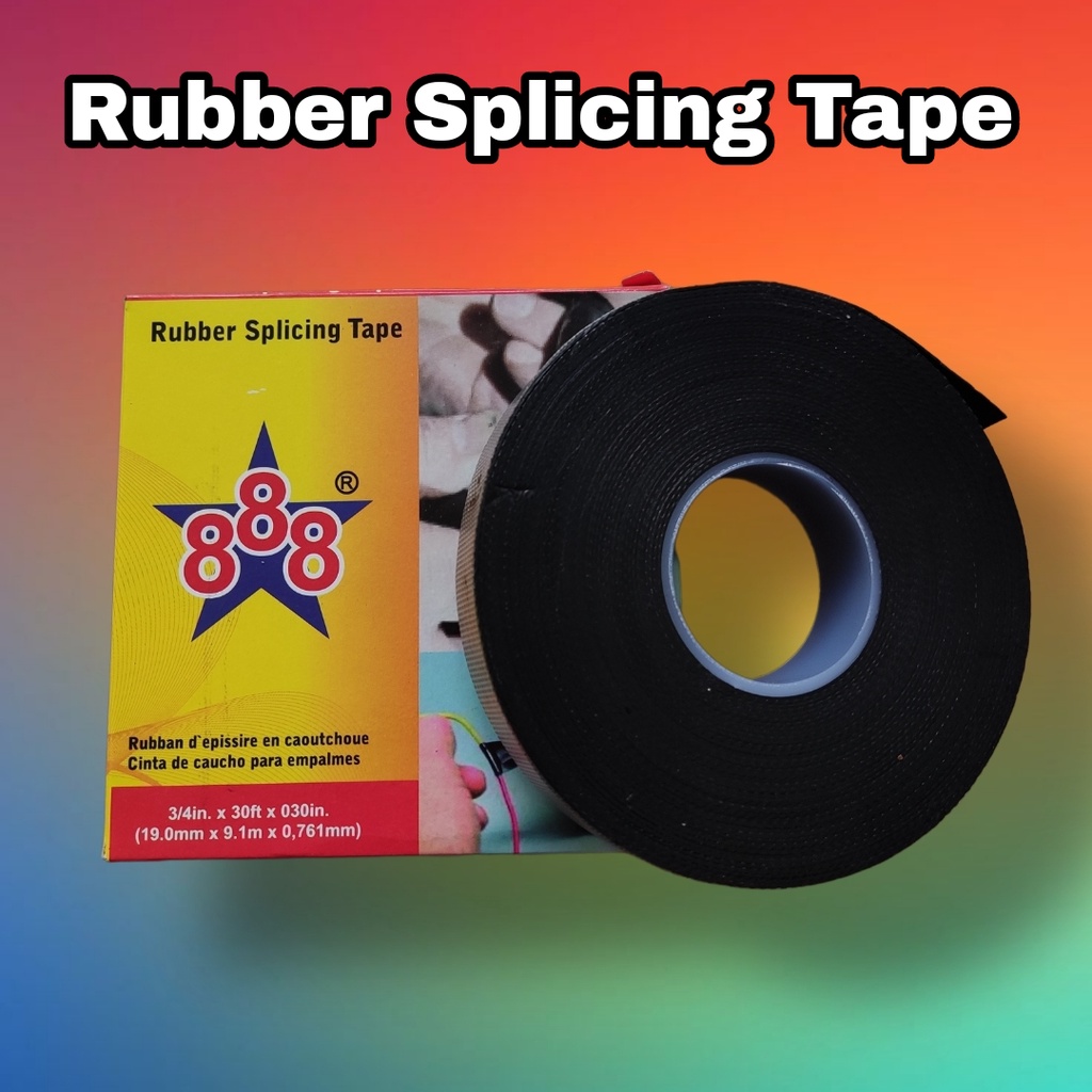 ISOLASI / RUBBER TAPE ANTI AIR ANTI PANAS 888 TAPE 19MMx9.1M / RUBBER SPLICING TAPE 19MMx9.1M