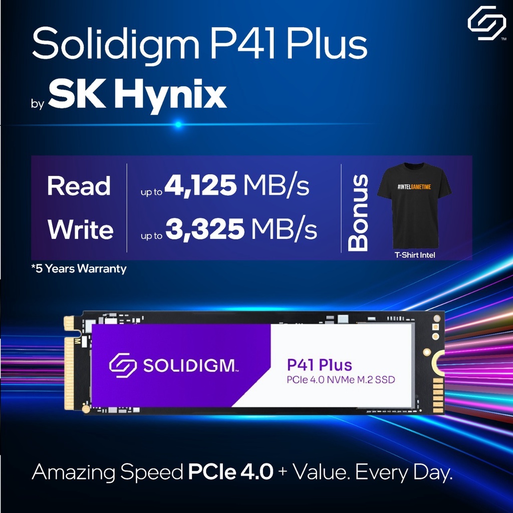 SSD SOLIDIGM P41 PLUS 512GB - PCIe 4.0 | NVMe By SK Hynix P41+ Gen4