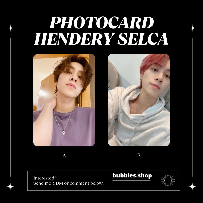 PHOTOCARD UNOFFICIAL HENDERY WAYV SELCA