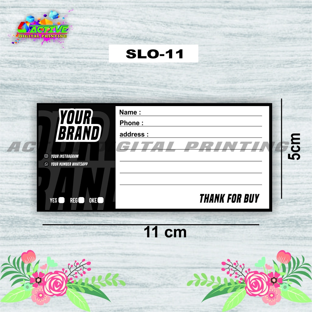 

STIKER LABEL OLSHOP 11X5 CM