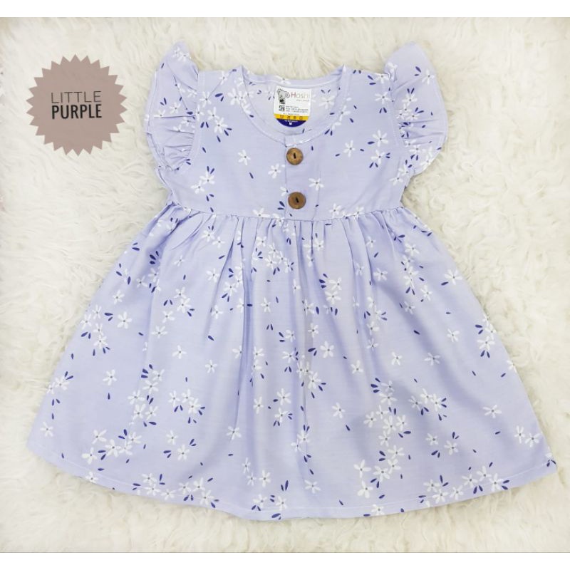 Dress Kancing Depan Bayi Dress Katun Bayi