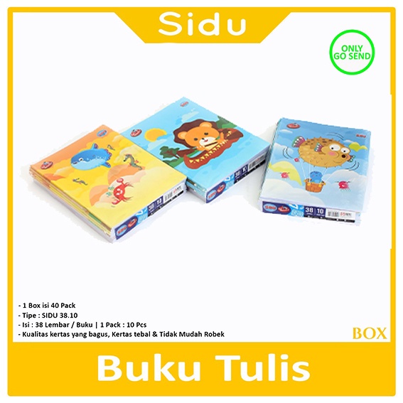 

SIDU - Buku Tulis Garis 38 Lembar Varian - 1 Pack