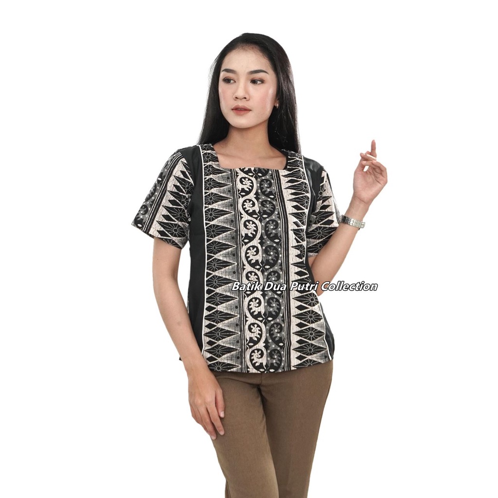 Blouse Batik Wanita Atasan Batik Motif Songket Batik Dua Putri Collection