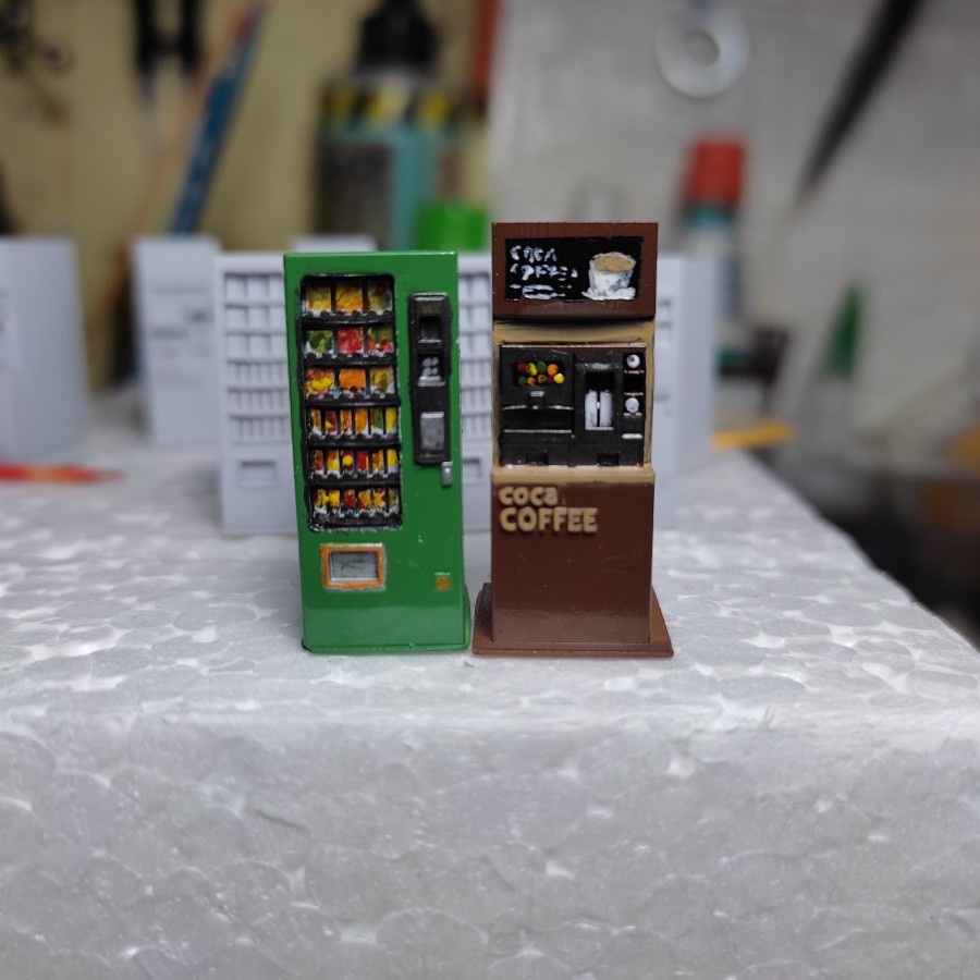 Vending Machine Snack Coffee Skala 1/64 - Diorama Mesin softdrink Kopi