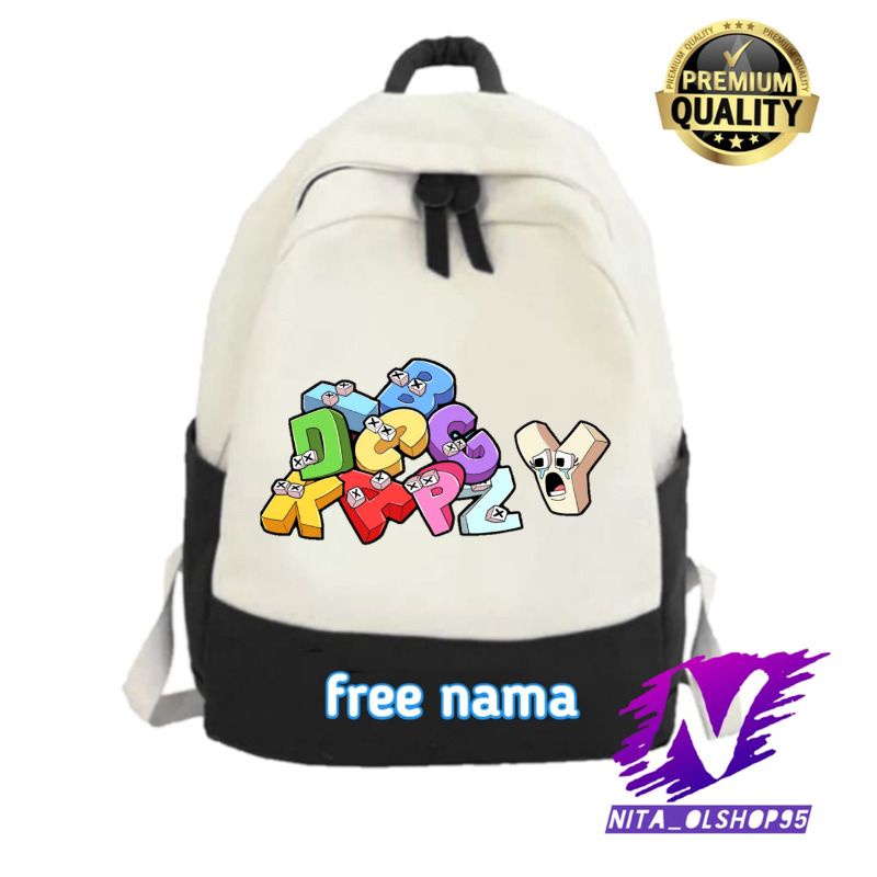 TAS RANSEL ANAK ALPHABET TAS SEKOLAH RAMSEL
