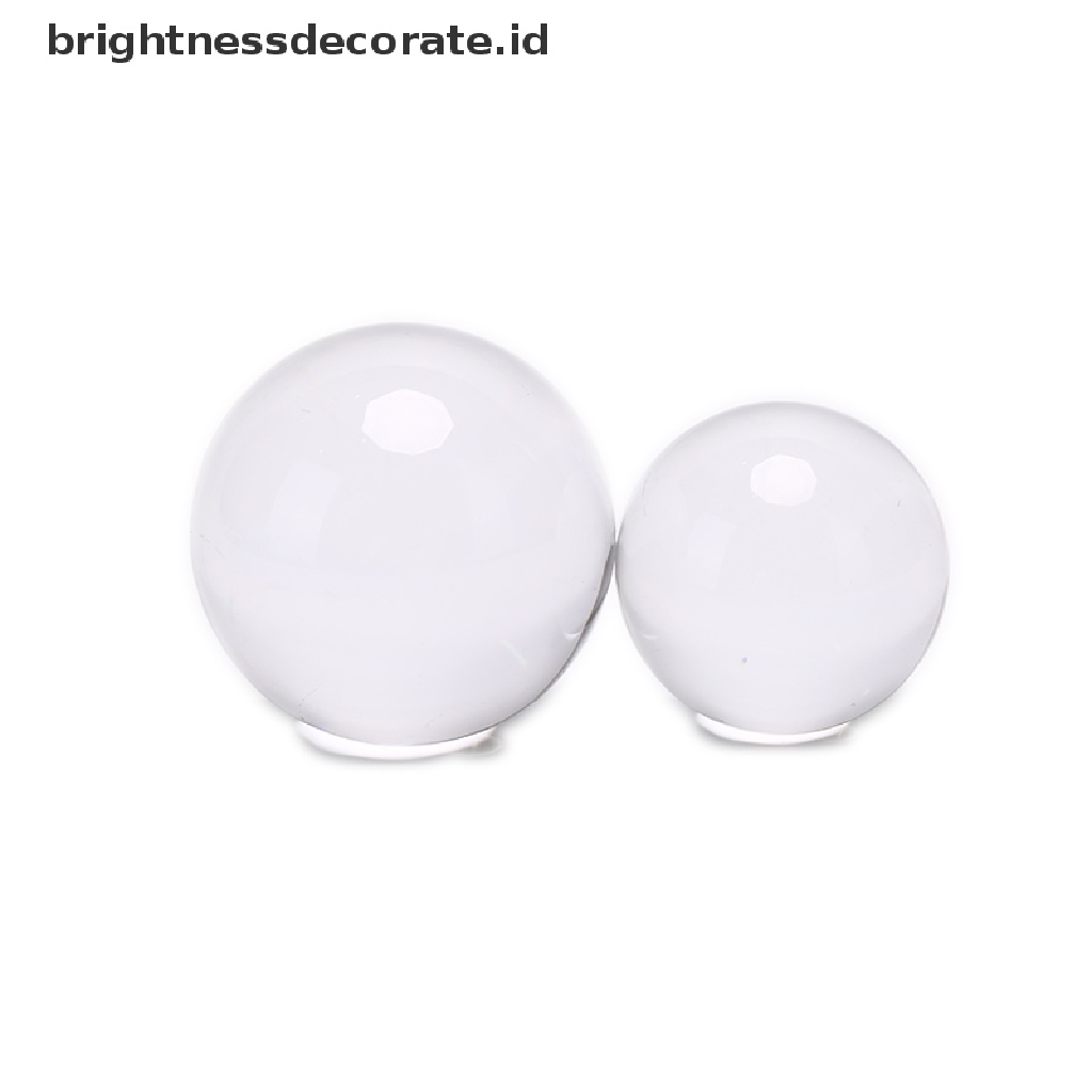 [Birth] 40/50mm Bola Kristal Kaca Bening Healing Sphere Props Fotografi Dekorasi Hadiah [ID]