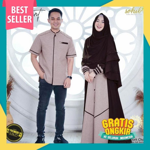 Baju Couple Kondangan Muslim Syari Terlaris 2021 Cp Mariana Gamis Couple Pasangan Mrtis Mewah Sultan