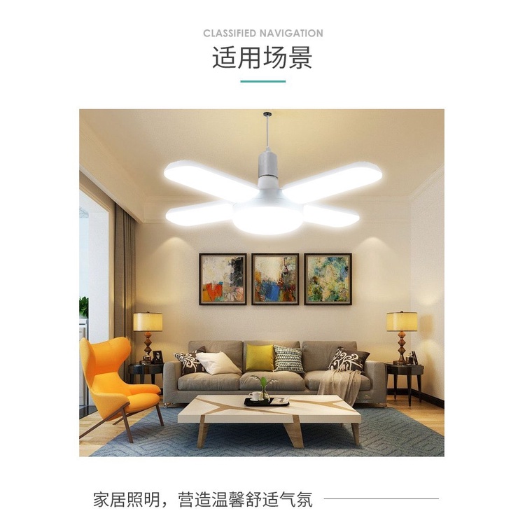 LAMPU MODEL KIPAS 4 SAYAP LAMPU LED BUBBLE 28 WATT - LAMPU BOHLAM LED - Kenji Shop