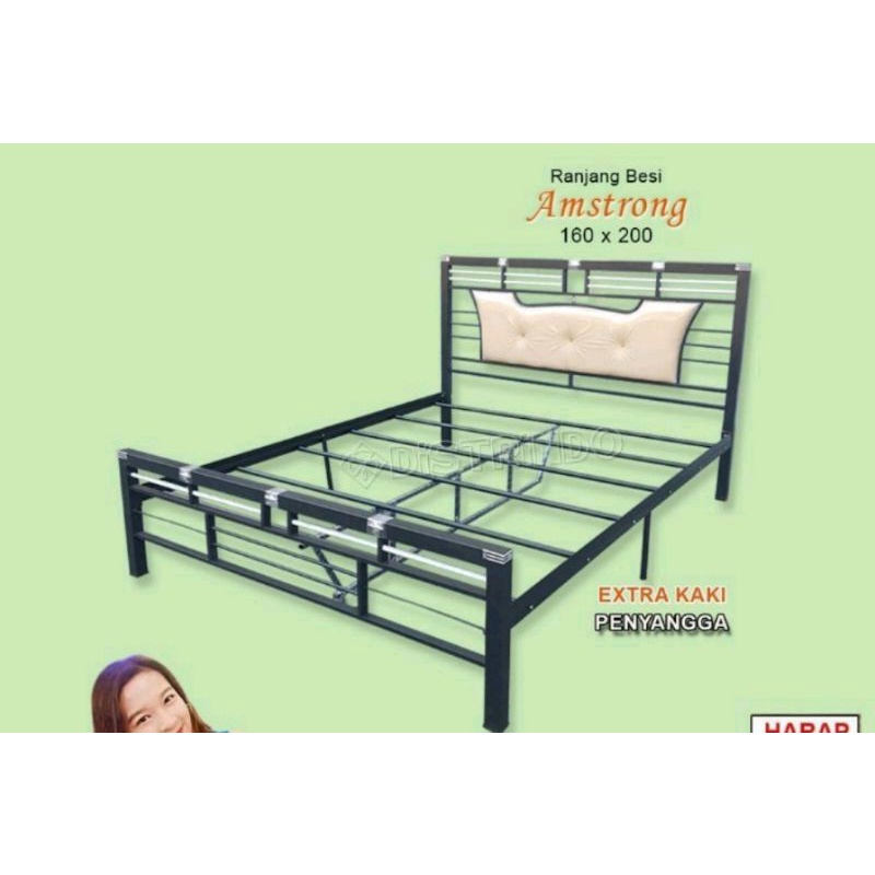 TERMURAH SET Ranjang Besi 160x200 Besi Kuat Kokoh