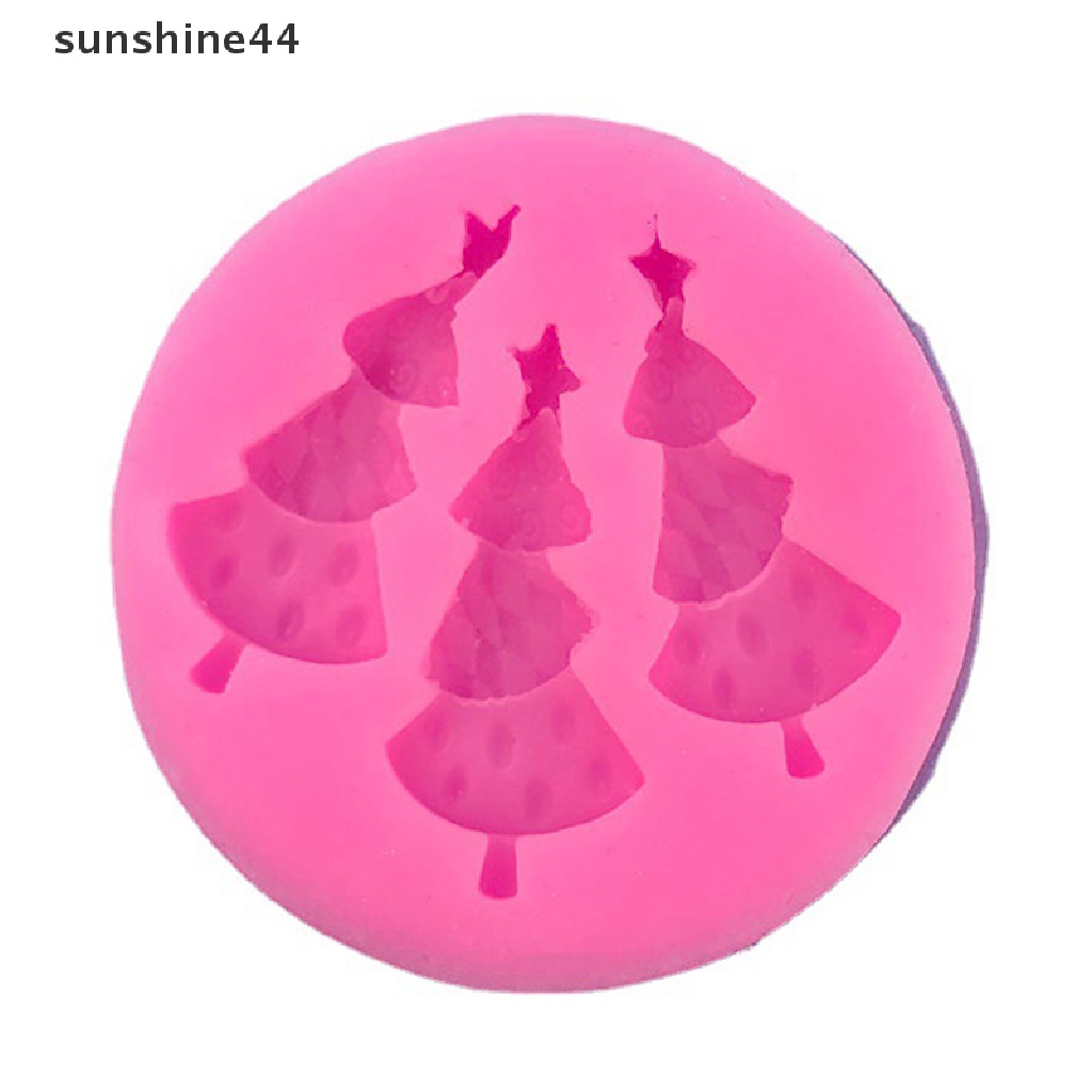 Sunshine 1Pc Cetakan Silikon Natal Santa Fudge Kue Coklat Cookie Baking Mould.