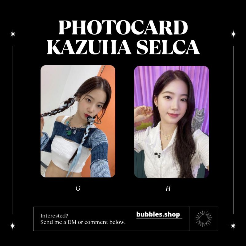 PHOTOCARD UNOFFICIAL KAZUHA LE SSERAFIM SELCA