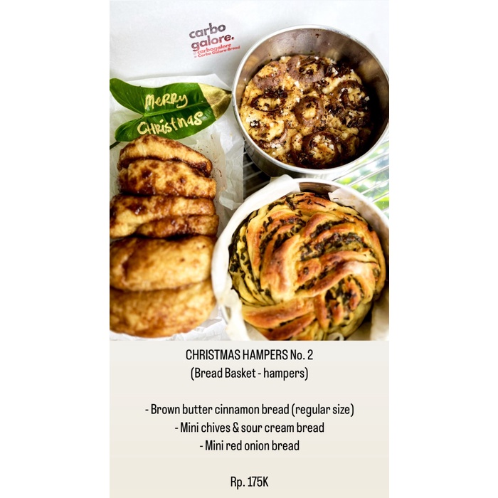 

Christmas Hampers 2 - Bread Basket Hampers (Pengiriman 11 December 22)