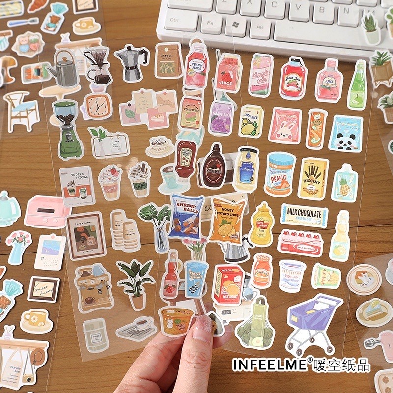 

Sticker Sheet Vinyl Aesthetic Daily Themes Stiker Deco Journal Planner