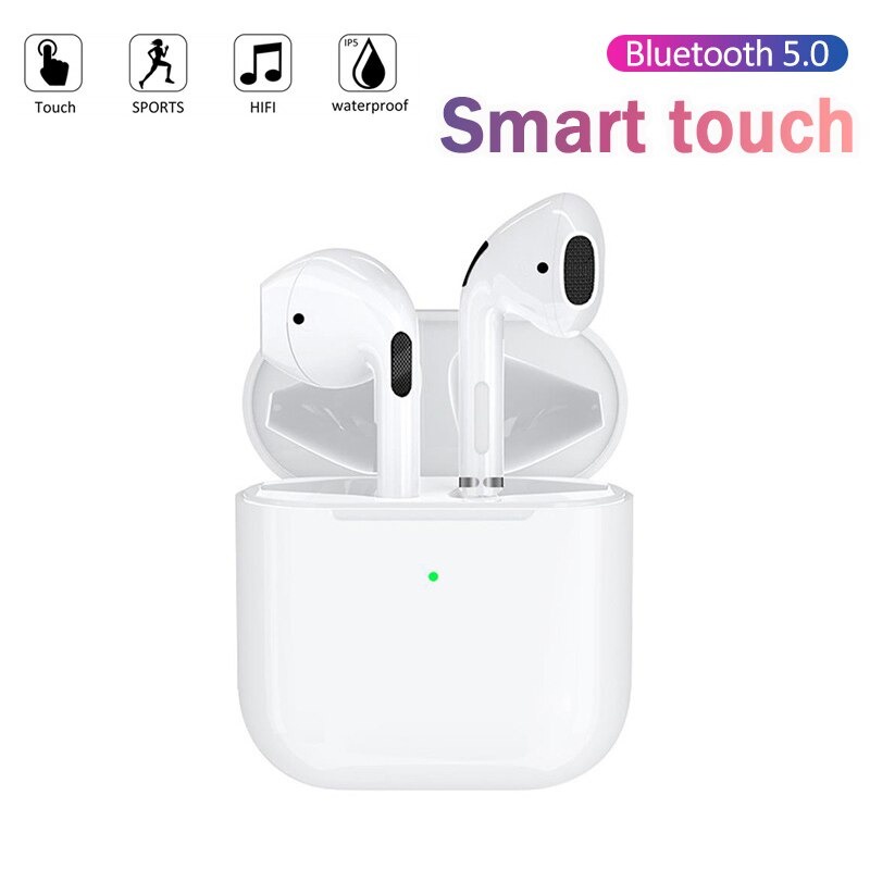 SHIMANG Earphone TWS HiFi Smart Touch Bluetooth 5.0 with Mic - SH200 - White