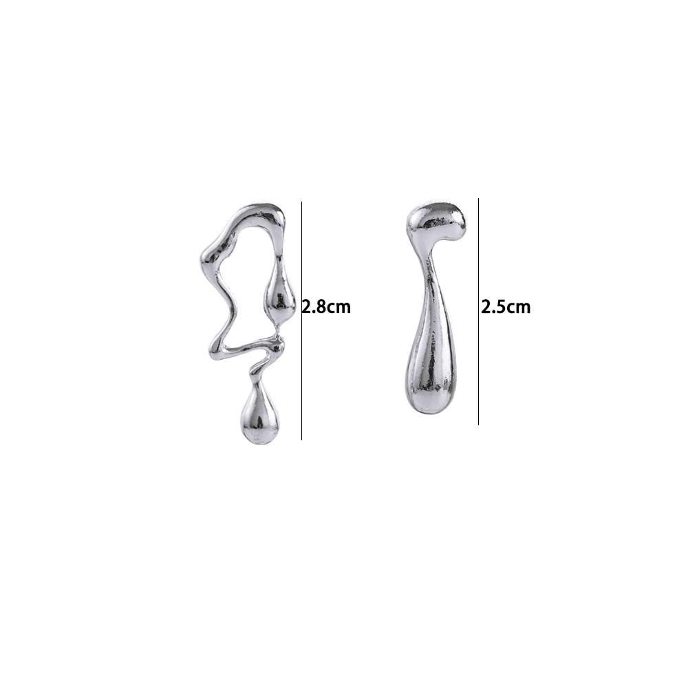 Mxbeauty Tidak Teratur Anting Pejantan Warna Emas Hadiah Desain Tetesan Air Tidak Teratur Geometris Simbol Musik Wanita Anting