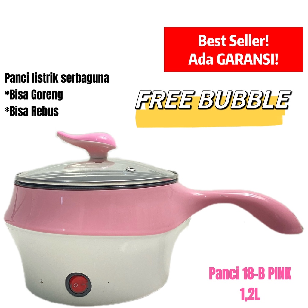 LUCKYSTORY (BISA COD) POT Listrik Panci Listrik Serbaguna 1.2L - Panci MultiFungsi - Panci Rebus Tumis Penggorengan Anti Lengket - Kompor listrik mini - Panci Mini